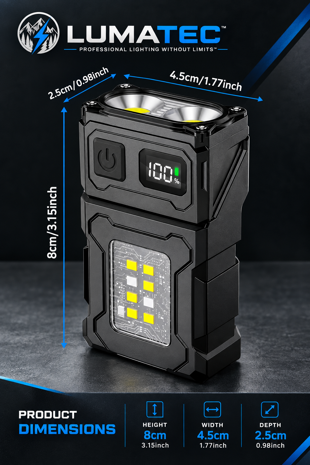 LED Flashlight with Magnetic Base